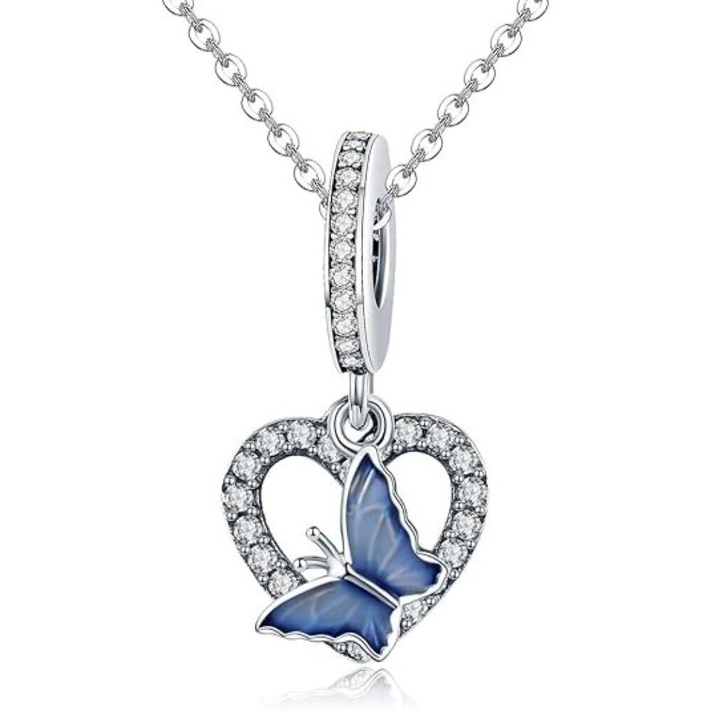Butterfly 925 Sterling Silver Charms For Necklace Pendant Charms View 5